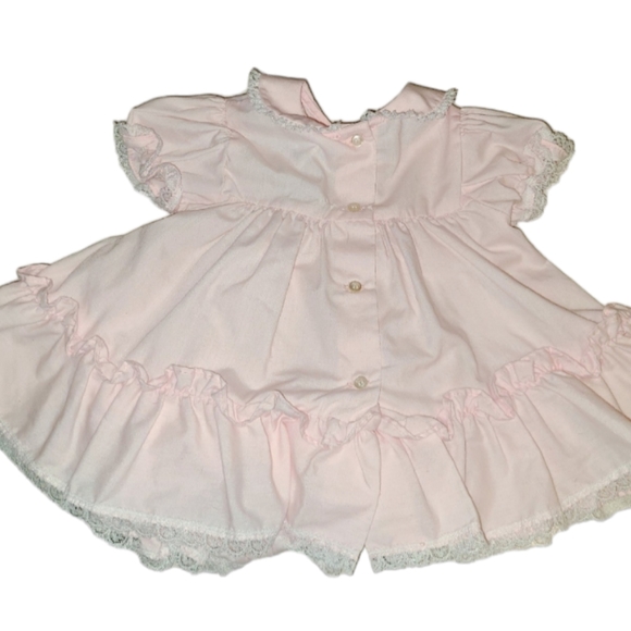 Bright Future Pink Lace Floral Dress With Bloomers 3-6 Months Vintage 80s VGUC - Picture 6 of 6